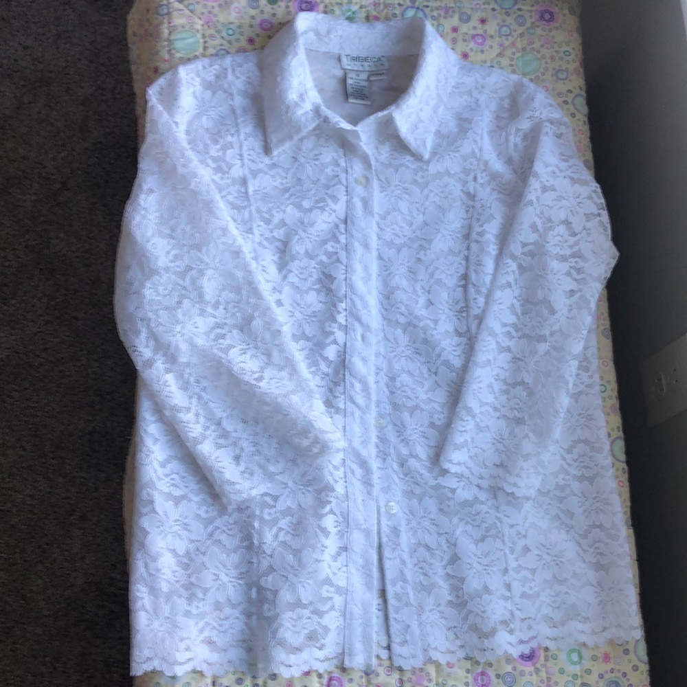 Vintage White Lace Shirt